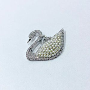 Genuine Swarovski Classic Iconic Swan Pendant With Pearls *No Chain/Pendant Only